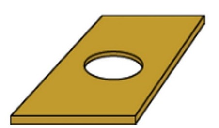 156 x 346 x 6 x Ø90mm