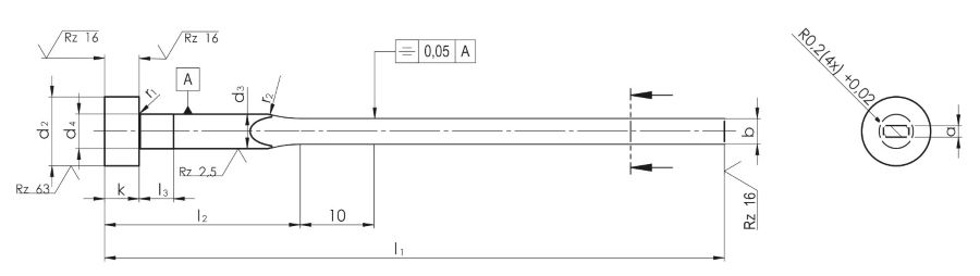 Ejecteur à lame trempé avec lame rallongée